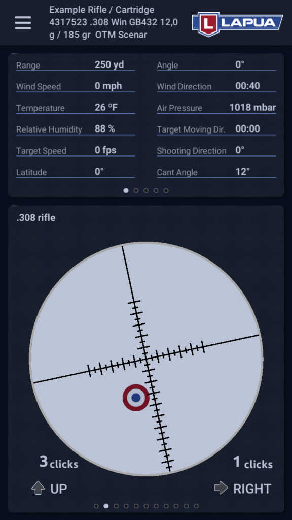 Create your reticle in Lapua Ballistics app