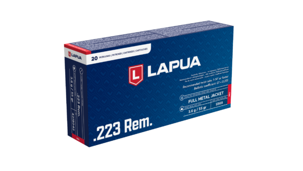 Lapua 223 Rem FMJ cartridge 4315042 FMJ S569