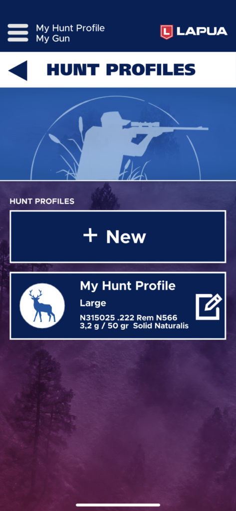 Lapua Hunt App Hunt profiles view