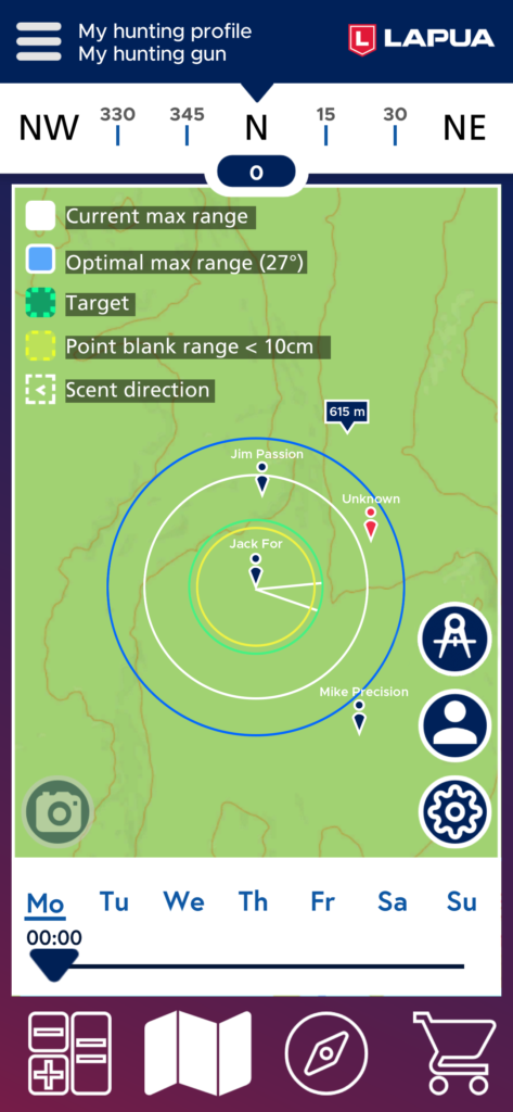 Lapua Hunt App Map view 