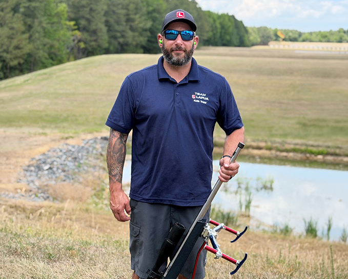 Team Lapua F‑Class shooter competing at the Camp Butner Training Site during the 2026 NSSC NRA Long Range Regional, where Keith Trapp won with a 981‑32X aggregate.